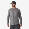 Tee-shirt De Pêche Anti-UV 500 Gris 1 Tee-shirt De Pêche Anti-UV 500 Gris -Magasin De Matériel De Pêche tee shirt de peche anti uv 500 gris
