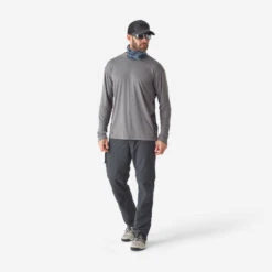 Tee-shirt De Pêche Anti-UV 500 Gris 11 Tee-shirt De Pêche Anti-UV 500 Gris -Magasin De Matériel De Pêche tee shirt de peche anti uv 500 gris 3