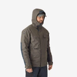 Veste De Pêche Imperméable Chaude Homme - FJ 500 TH Kaki -Magasin De Matériel De Pêche veste de peche impermeable chaude homme fj 500 th kaki 2